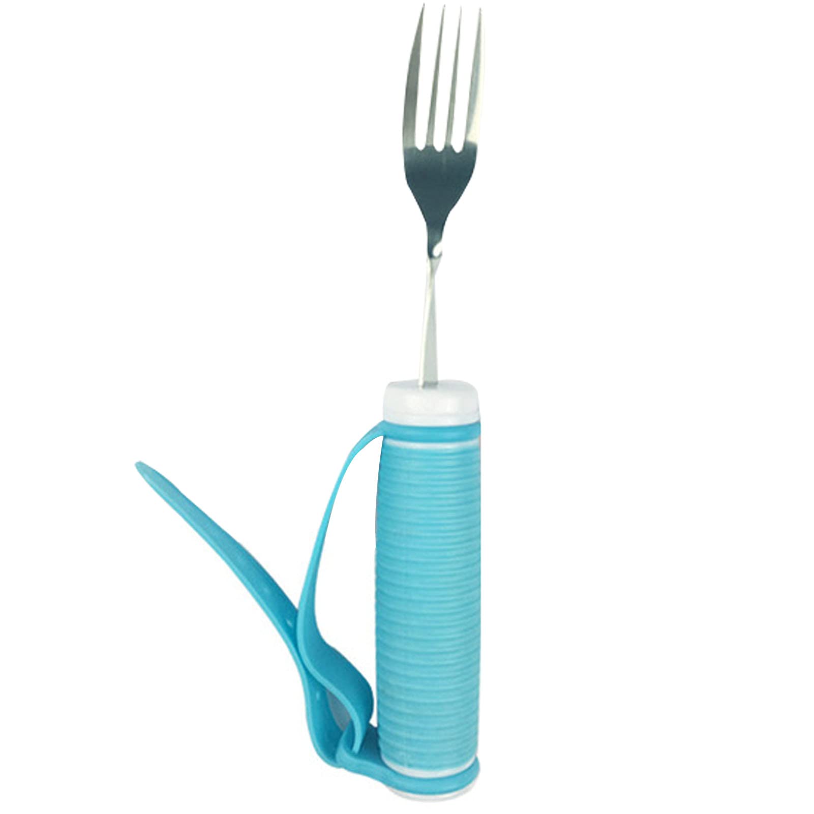 WIPPWER Utensilio de Ayuda for Comer Cubiertos de fácil Agarre Utensilios for Comer adaptables Tenedor Cubiertos en ángulo antivibración for Ayuda for Comer Independiente