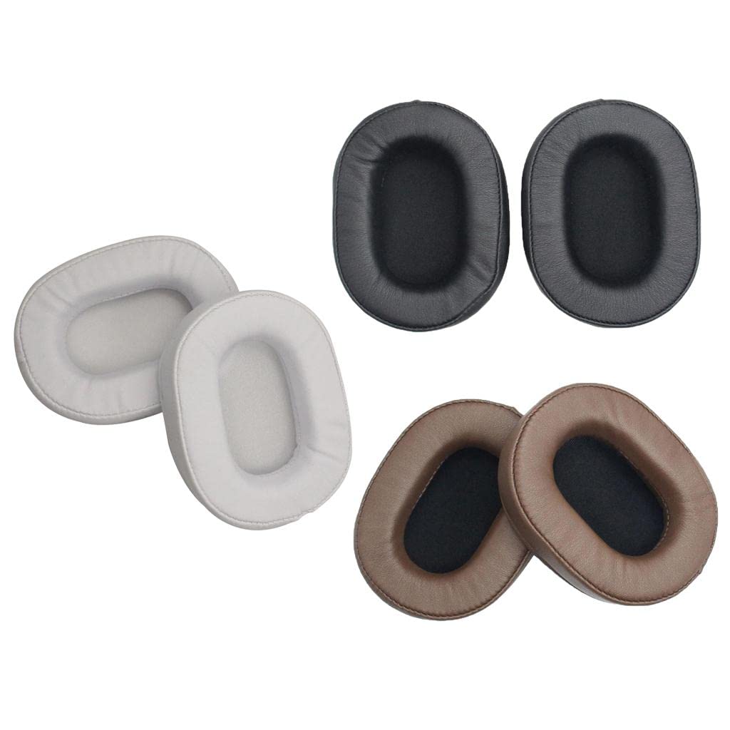 3 Piezas Almohadillas para Auriculares Audio‑Technica SR5BT Cojines de Recambio Fundas de Orejera Cubiertas para Auricular Cuero Sintético con ESP, 2 Piezas