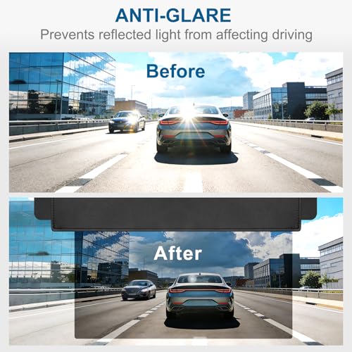 Image of Veharvim Sun Visor Extender for Car (Polarized, UV400, PC Lens, 2 Side Sunshade), Car Visor Extender Sun Blocker, Visor Extender Attachment, Anti-Glare for Safe Driving