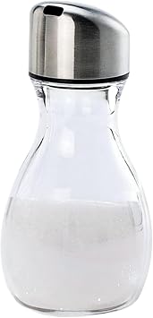 J&M DESIGN Acrylic Sugar Dispenser with Stainless Steel Pour Spout for Coffee, Tea, and Baking - 9.5oz Container