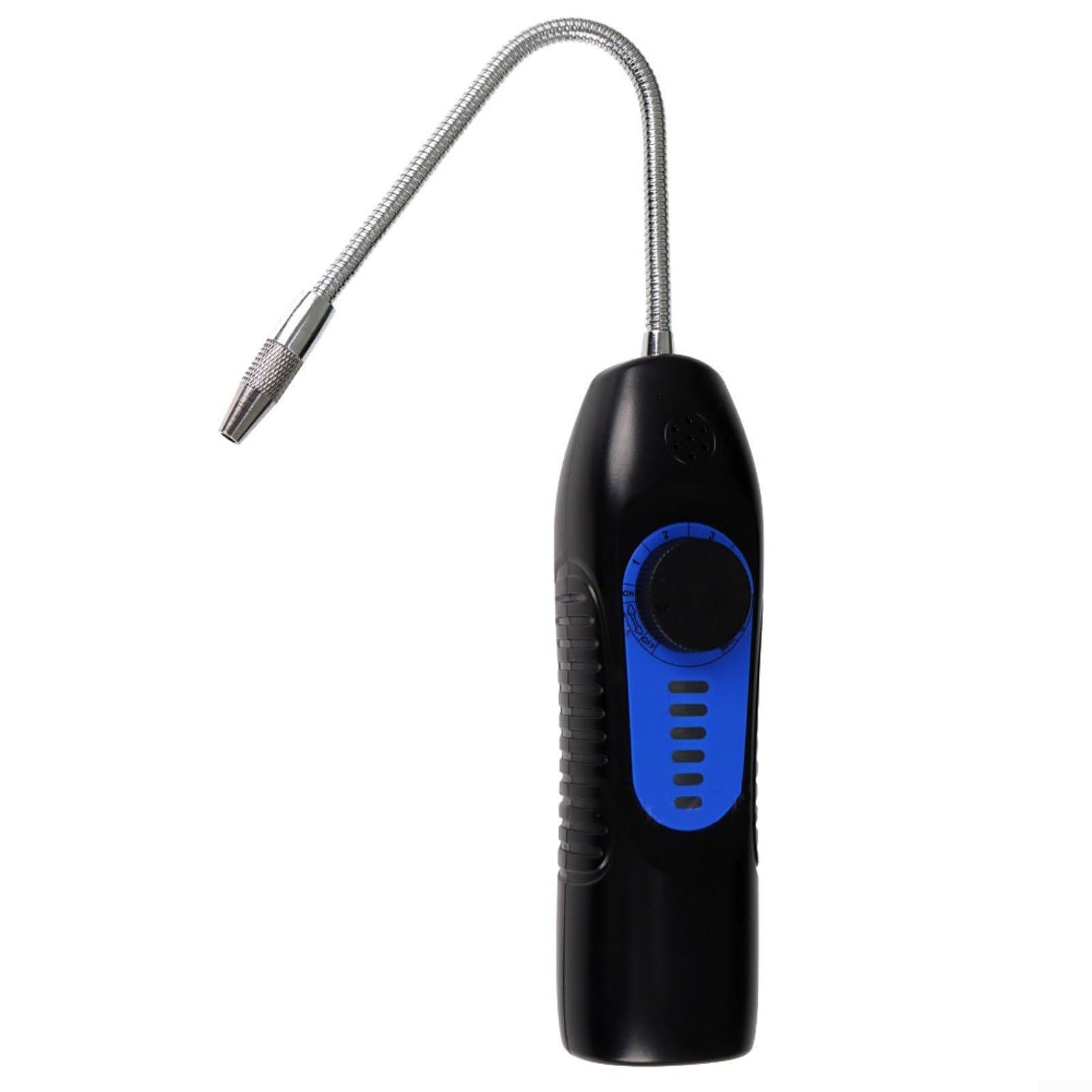 Detector de fugas halógeno para aire acondicionado de coche, detector de fugas de refrigerante con precisión de 3 g/año, sonda flexible y alarma acústica, color negro