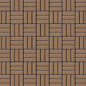 ALLOY Basketweave-Ti-AB Mosaikfliese Metall Titan Kupfer