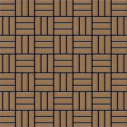 ALLOY Basketweave-Ti-AB Mosaikfliese Metall Titan Kupfer
