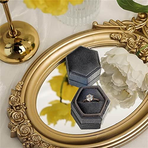 Miroir style miroir vintage aux finitions baroques sculptées - 4
