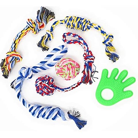 4LegsFriend Dog Rope Toy 6 Pack for Small to Medium Dogs and Puppies Cover