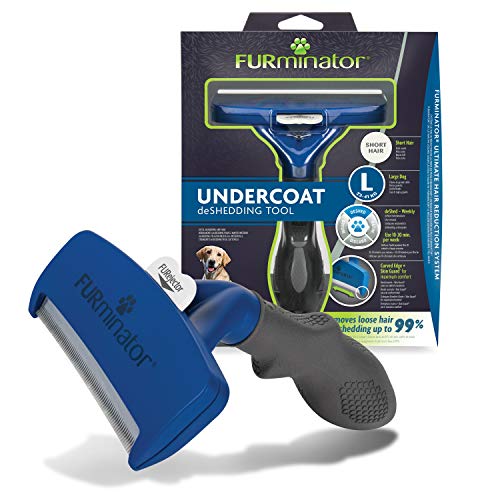 FURMINATOR PREMIUM Outil de Toilettage Pour Chiens de Grande Taille à Poils Courts - Elimine 90% des Poils Morts - Nettoyage en 1 clic - Recommandé par des Professionnels - Sans Bisphénol A, black Cover