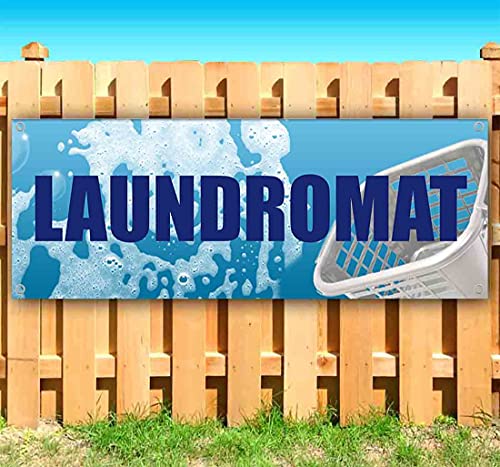 Laundromat 13 oz Banner | Non-Fabric | Heavy-Duty Vinyl Single-Sided with Metal Grommets