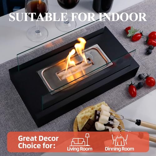 KORNIFUL Tabletop Fire Pit, Outdoor Indoor Portable Table Top Firepit Small Table Fireplace Decor for Home Patio Balcony Backyard Dinner Party, Wedding House Warming - Thumbnail 3