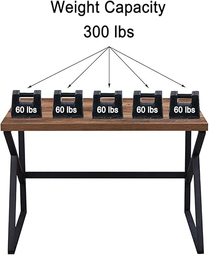 Miniatura 24 de HSH Escritorio gris para computadora, escritorio industrial de madera y metal para oficina en casa, escritorio rústico para computadora portátil