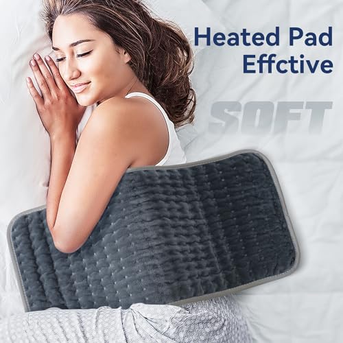 Heating Pad for Back Pain Relief,Electric Warming Pad for Cramps,Heated Neck Shoulder Wrap with 6 Heat Settings, Auto-Off,Machine Washable 12\"x24\",Christmas Gifts for Women/Men/Dad/Mom - Thumbnail 4