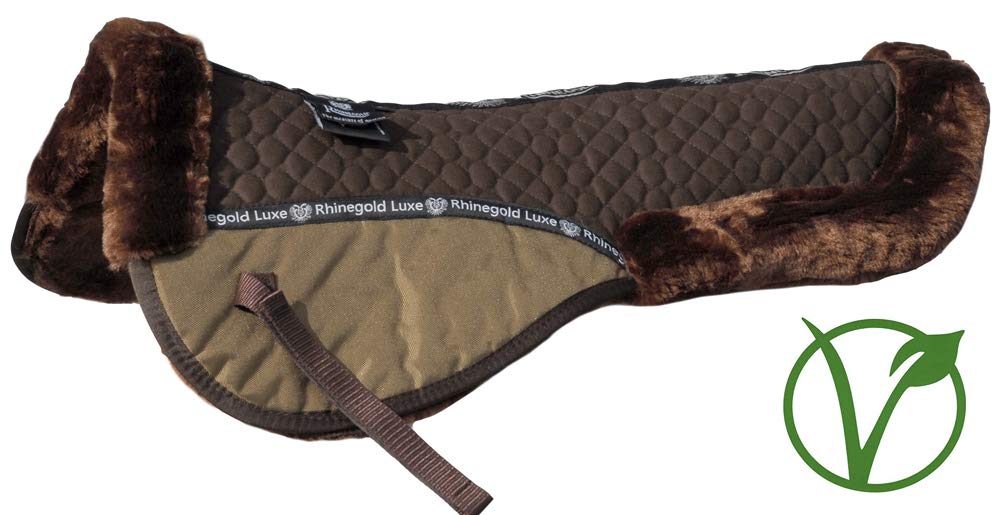 Rhinegold Unisex's 448-F-WH/NAT Luxe Fur Half Pad, White/Natural, Full