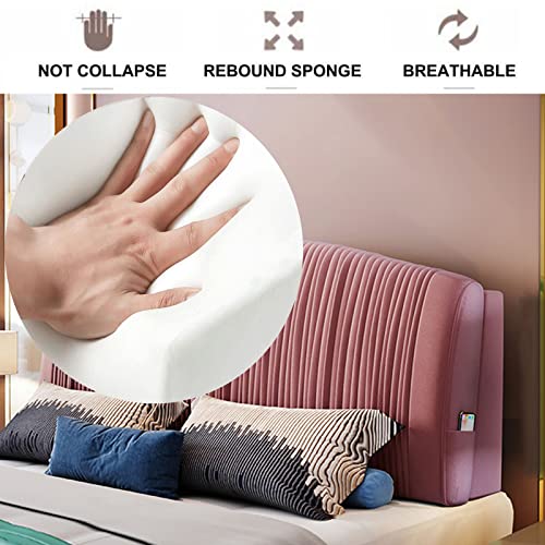 Cojín de Forro Polar Suave para cabecera, Almohada tamaño King, Respaldo de Cama para Adultos, Soporte Lumbar para posicionamiento, Respaldo de Cama, litera, sofá, Almohada de lect
