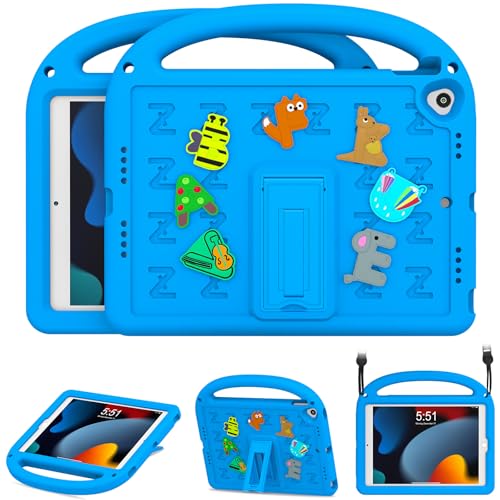 Étui pour iPad 10.2 lnch Bleu ciel coque tablette antichoc légère