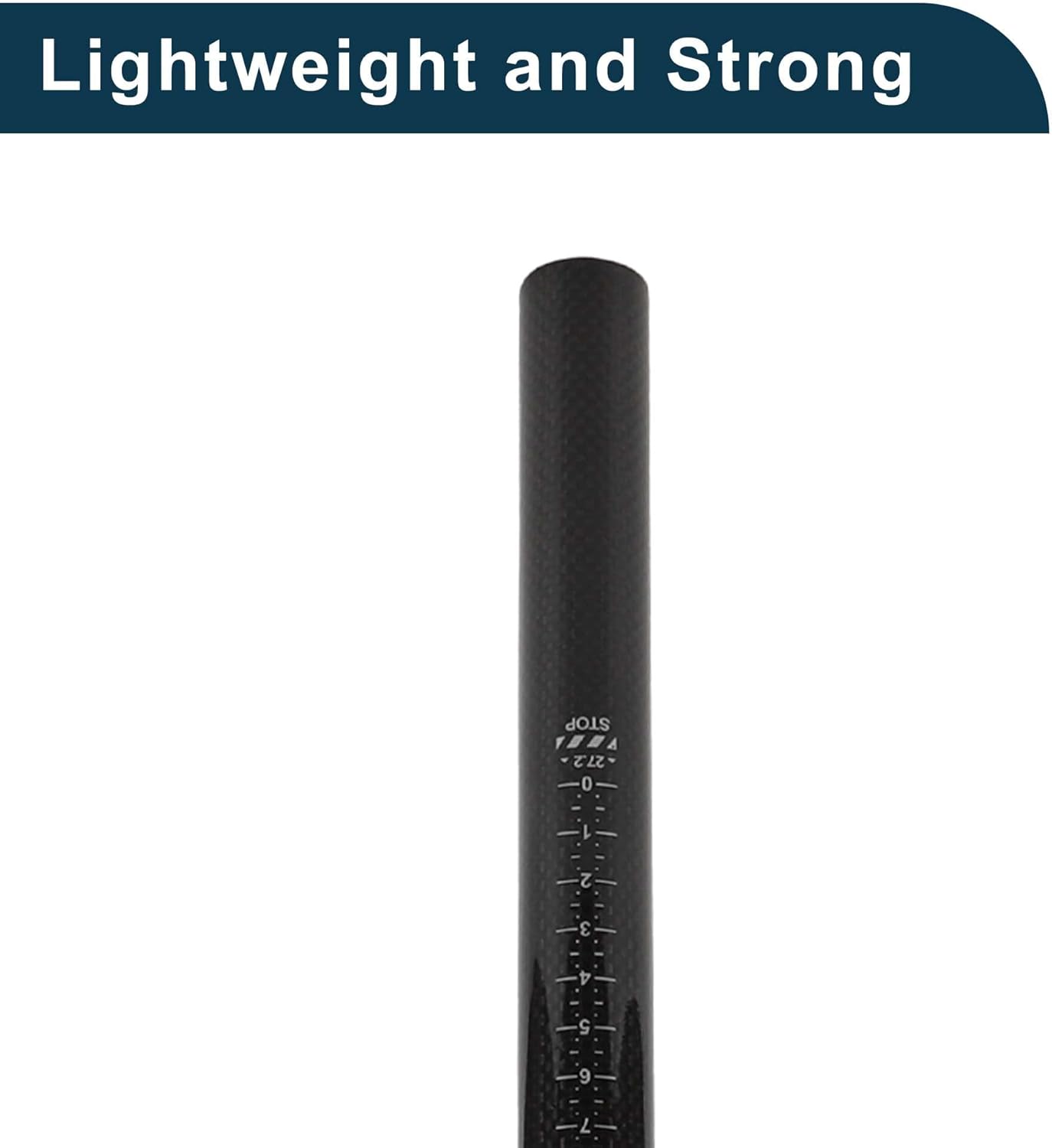Bike Seat Posts Shock Absorbing Bike Saddle Post Seat Tube Gloss Black 1 Pc 27.2x450mm Carbon Fiber