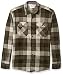 Wrangler Authentics Men's Long Sleeve Plaid Fleece Shirt, Grape Leaf Buffalo, X-Large