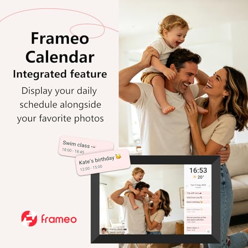 Image of FRAMEO WiFi 10 inch Digital Photo Frame 32GB Electronic Digital Picture Frame with 1280x800 IPS Touch Screen Auto-Rotate Share Photos /Videos Instantly via Frameo App, for Grandparents & Family
