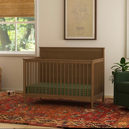 Image of Davinci Frem 4-in-1 Convertible Crib in Walnut, GREENGUARD Gold Certified