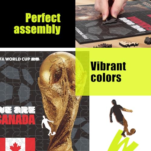 Image of FIFA Canada Poster-2 Wooden Puzzle for Adult, 200 Pieces Irregular Shape Puzzle, 5MM Thick, Creative Collectible Gift for Fans, Officially Licensed Product, 9.3 x 12