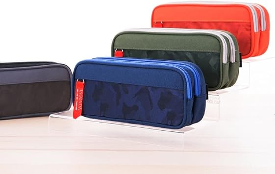 Pencil Case Large Capacity Pencil Cases Big Pencil Bag Pouch for Boys Girls, High Storage Stationery Pen Holder School Office Organiser Supplies Makeup Bag with 3 Compartments, Grey