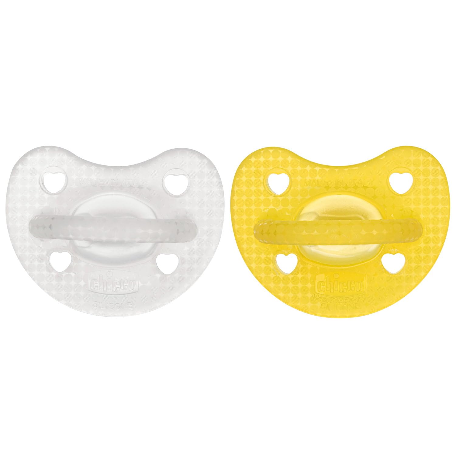 Chicco PhysioForma Gommotto Luxe Fluo, Ciuccio in Silicone 2-6 M, Set di Gommotti Morbidi e Delicati, Supportano la Respirazione Fisiologica e Favoriscono il Corretto Sviluppo della Bocca, 2 Pezzi