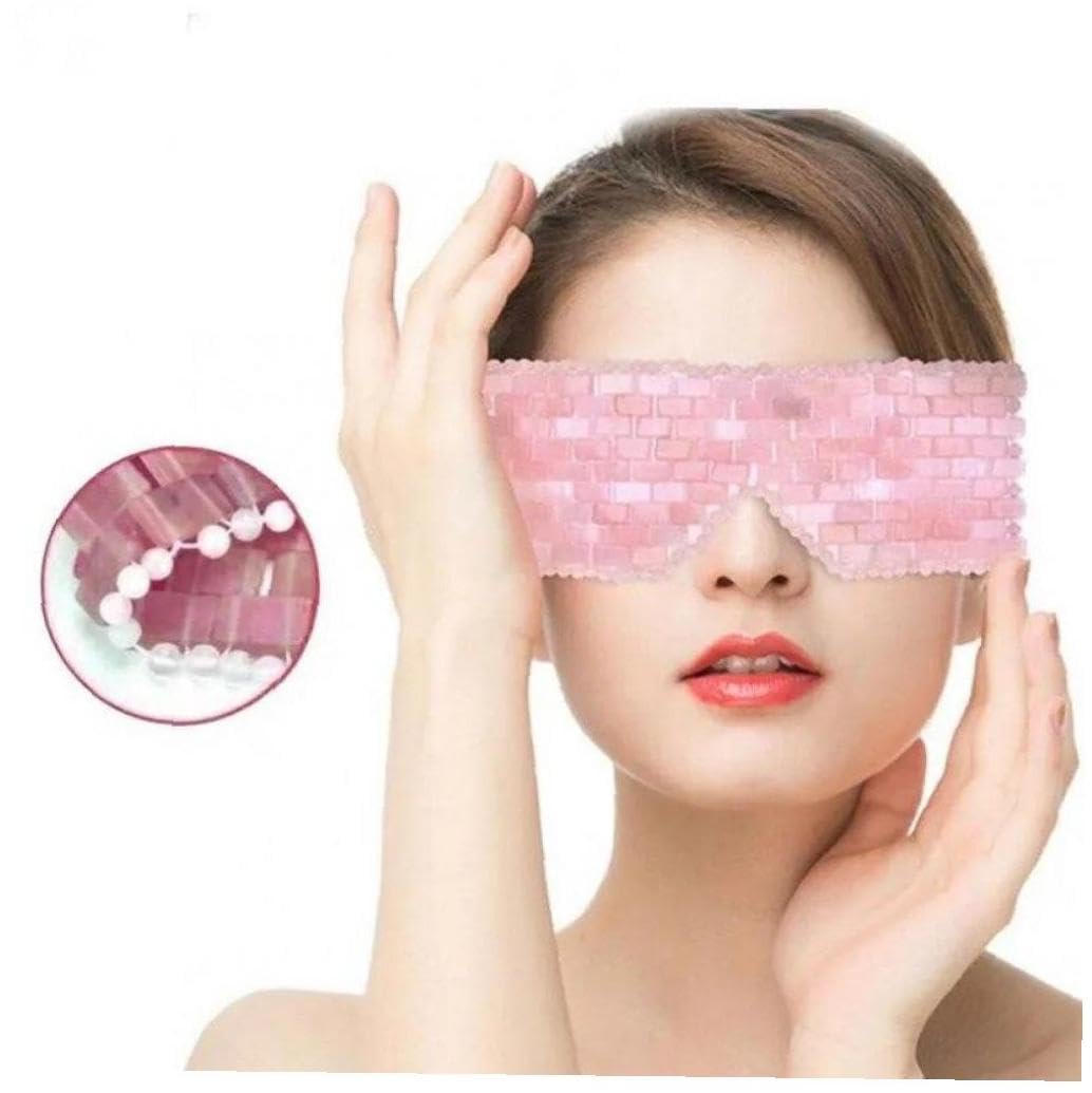 Amazon.co.jp: ローズクォーツアイマスク ヒスイアイマスク 天然