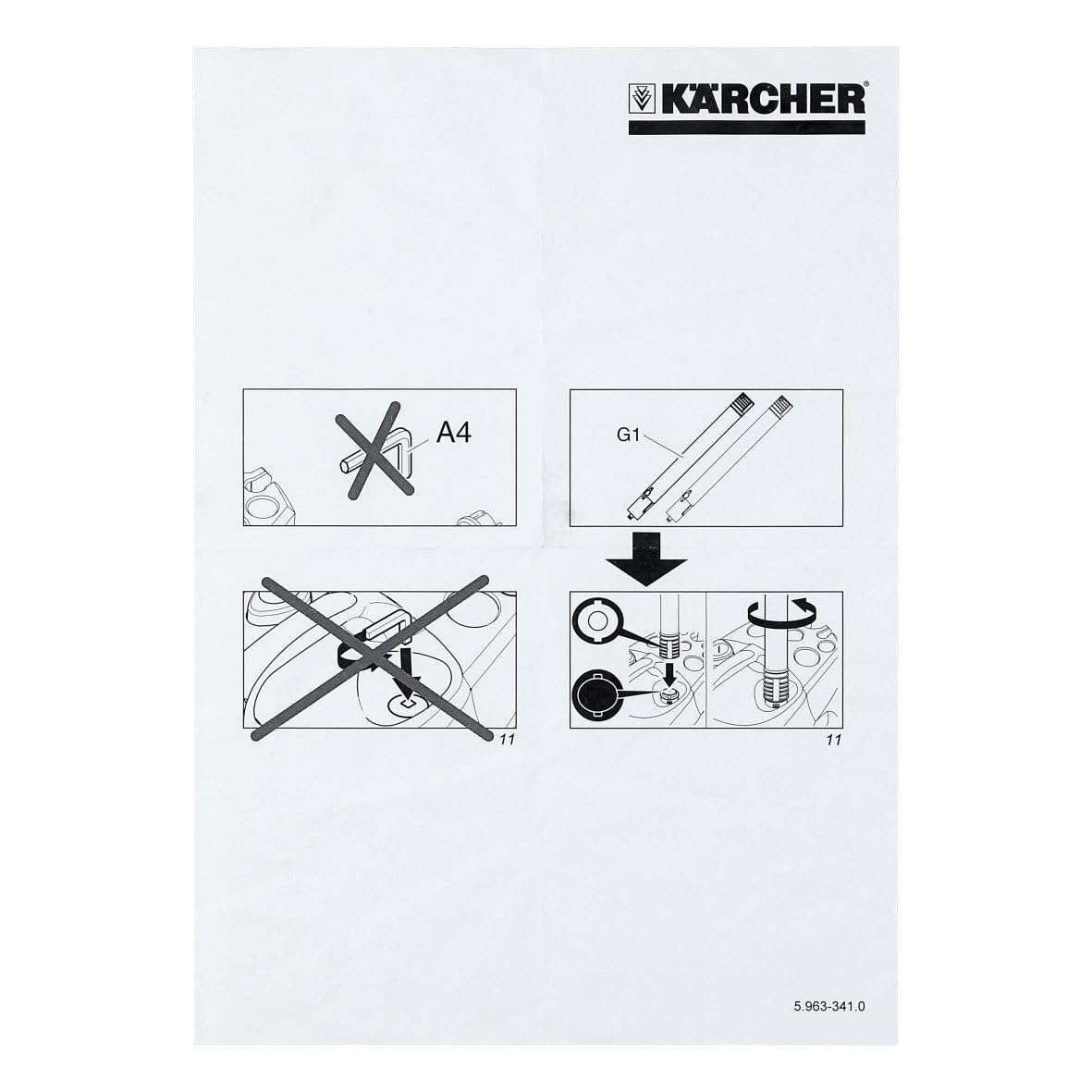 Kit Buse Sol + Serpillère Nettoyeur Vapeur KARCHER SC 4.100 C