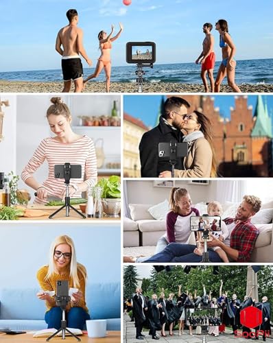 Image of 2 in1Selfie Stick Tripod Light Weight, 70CM Reinforced Tripod for Mobile Phone, Multi-Functional Bluetooth 28 inch Long Selfie Stick for Travel,Vlogging,Compatible with iPhone and All Smartphones