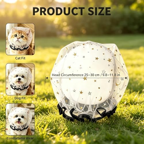 4 Pcs Adjustable Dog Mesh Head Cover, Face Net for Small Dogs (4 Colors) - 5