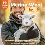 Merino Wool Gloves for Men Women, Touch Screen Warm Glove Liners Thermal Soft Knit Lining for Winter Running Hiking - Image 3