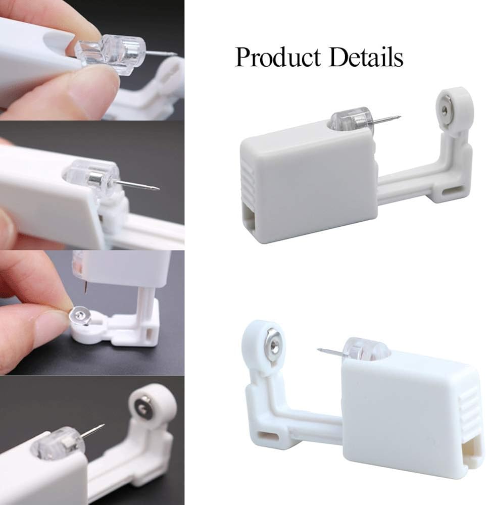 prgislew Ear Piercing Gun - Silmy 6 Pack Ear Piercing Kit Disposable Self Ear Piercing Gun with Ear Stud and Clean Tool Pierce Kit Tool for Nose Studs Cartilage Tragus Helix Piercing Gun