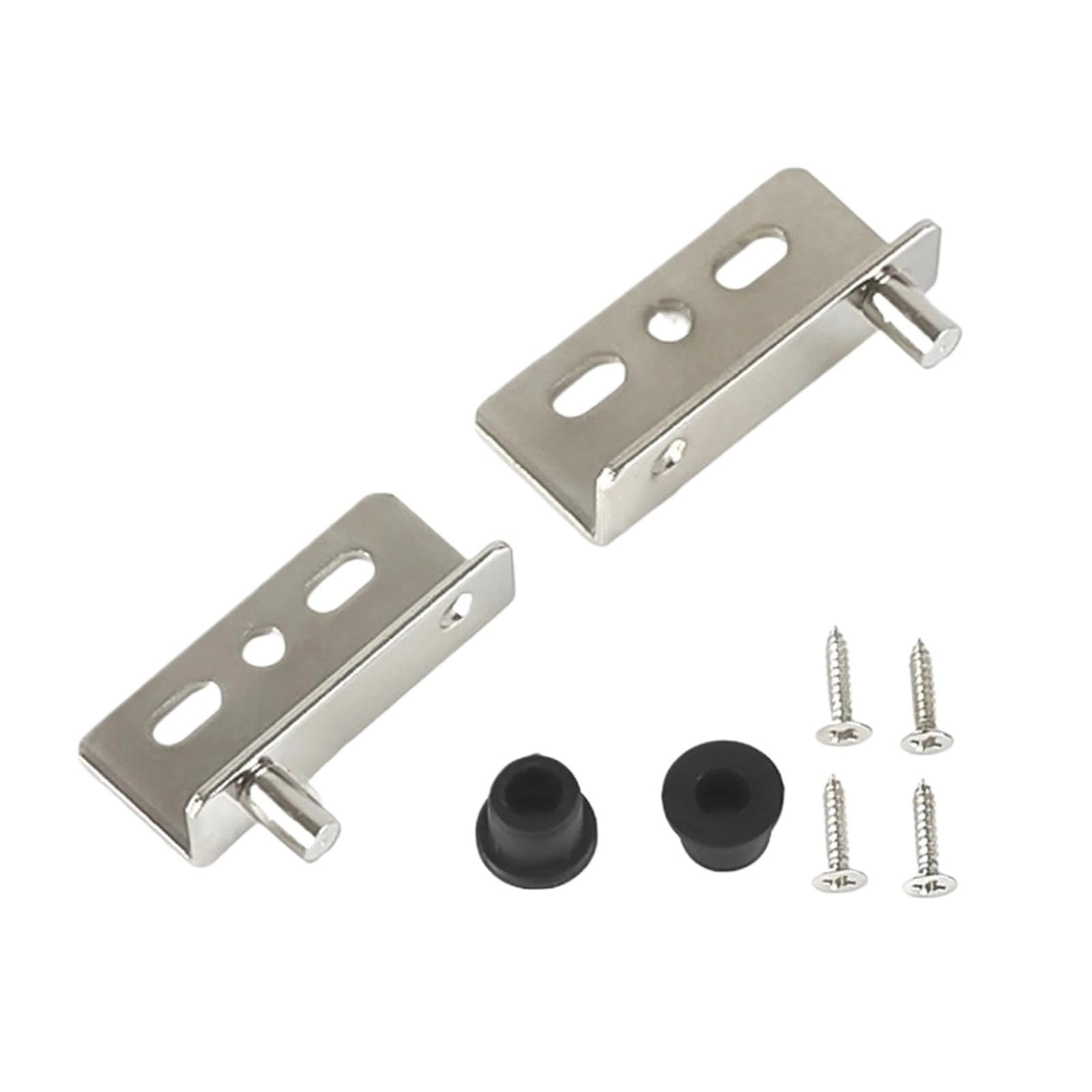 Evdmgzjapstj Silver Folding Door Hinge,2Pcs Balck/Sliver Iron Concealed Right Angle Pivot Hinges For Cabinet Wardrobe Drawers(Silver)