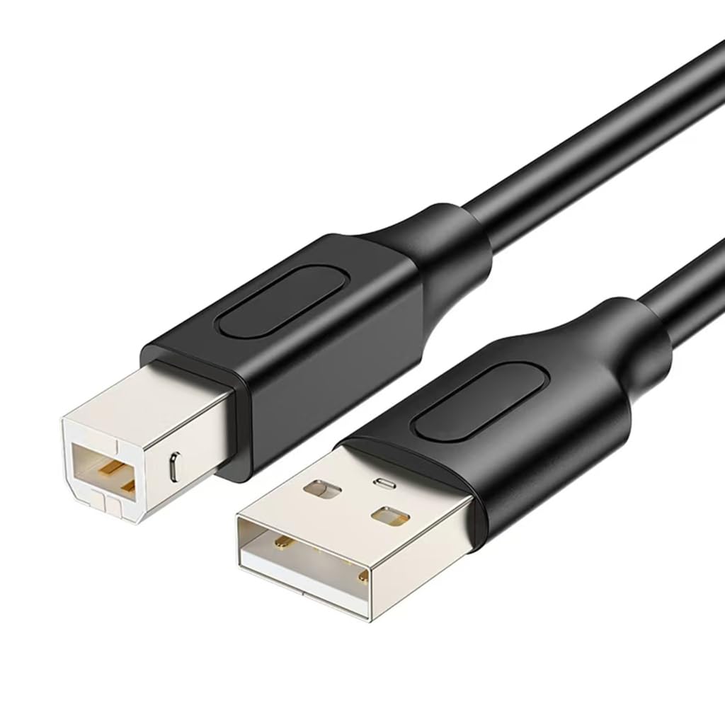 Elnwnnkc USB Printer Cable USB 2.0 to USB B Type B Male Cable Scanner Cord for Printing Laptop Computer Musical