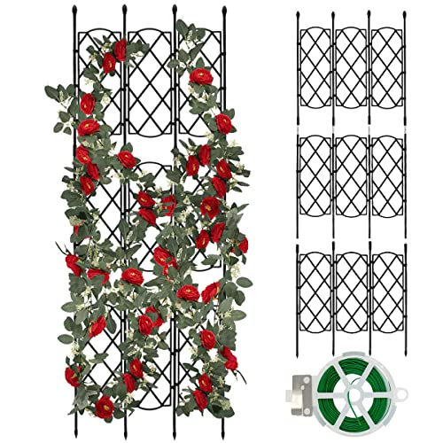 Treillis De Jardin En Métal Et Plastique Pour Plantes Grimpantes - Support Tomates, Fleurs, Rosiers | 1 Ensemble Multi-usage