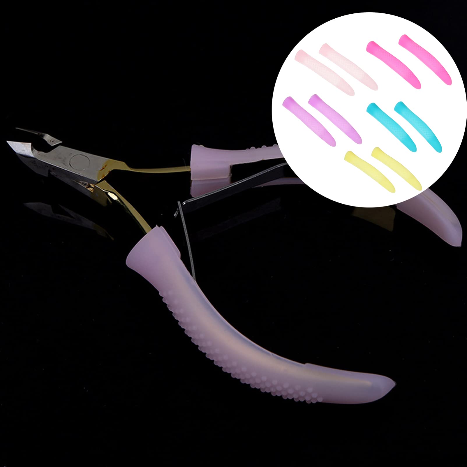 15paia Coprimanico Silicone Antiscivolo Per Forbici Cuticole Di Manicotti Protettivi Per Trimmer Facile Da Installare e Sicuro Per Uso Manicure