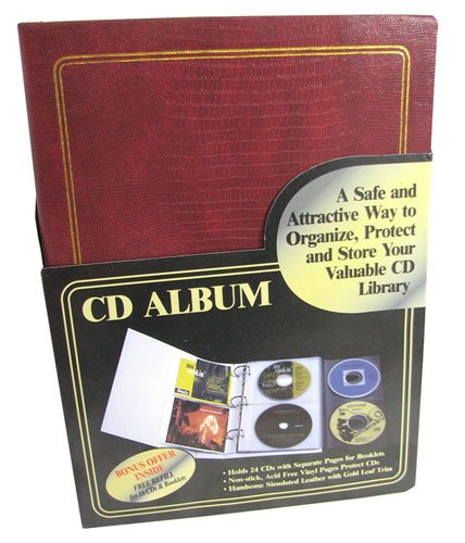Leatherette CD DVD Binder Holds (40) Discs