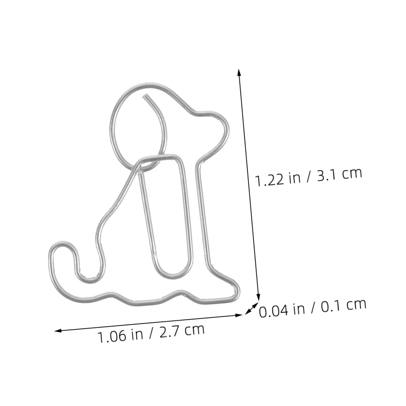 Garneck 5 Set Di Graffette Adorabili Per Cani Piccole Graffette in Metallo Forniture Per Ufficio Graffette Multifunzionali 100 Pezzi*5