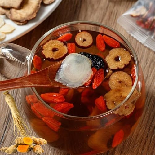Turmeric Kidney Tea Formula Ginseng Eight Treasures Tea, Turmeric,Ginseng,Wolfberry,Maca,Polygonatum,Mulberry,Red Dates,Yam, Natural Traditional