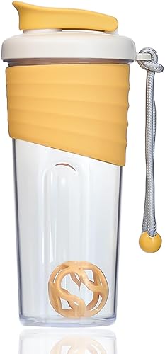 Botella agitadora para mezclas de proteínas, 24 onzas, botellas mezcladoras de proteínas con bola batidora, botella mezcladora, botella de proteína,
