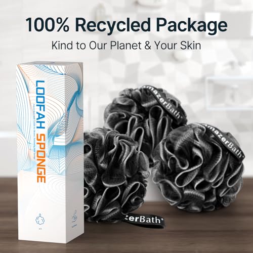 Amazerbath 1021000200060 Loofah Sponge, Shower Loofah For Men And Women thumb #6