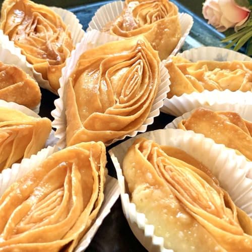 Image of Traditional Pheni Khaja (Feni) - Crispy Flaky Sweet | Jagannath Temple Maha Prasad Khaja | Puri Khaja - 250 Grams