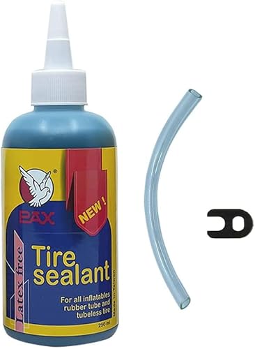 PAX 3 selladores de neumáticos de botella de 2.0 fl oz, tubo de goma inflable, reparación de neumáticos sin cámara, prevención de planos,