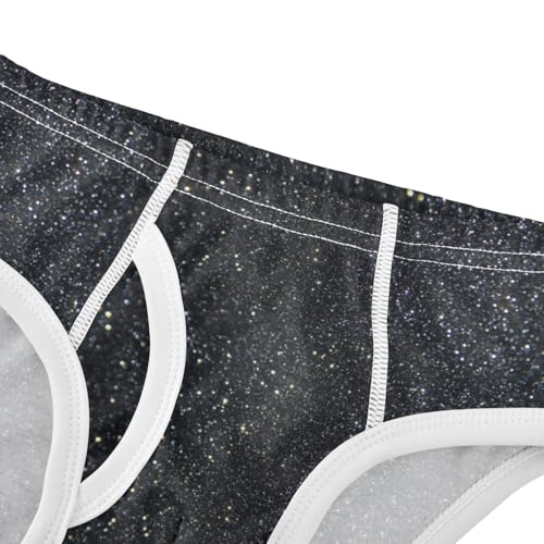 Boys' Exclusive Briefs Toddler Underwear 95% Combed Cotton Boxerbriefs 2T Black Glitter Pattern 164