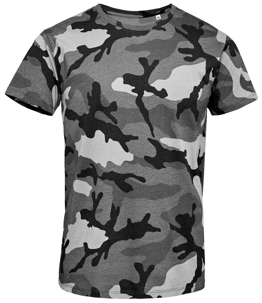 COOZO Mens Camo T-Shirt - Grey Camo - M