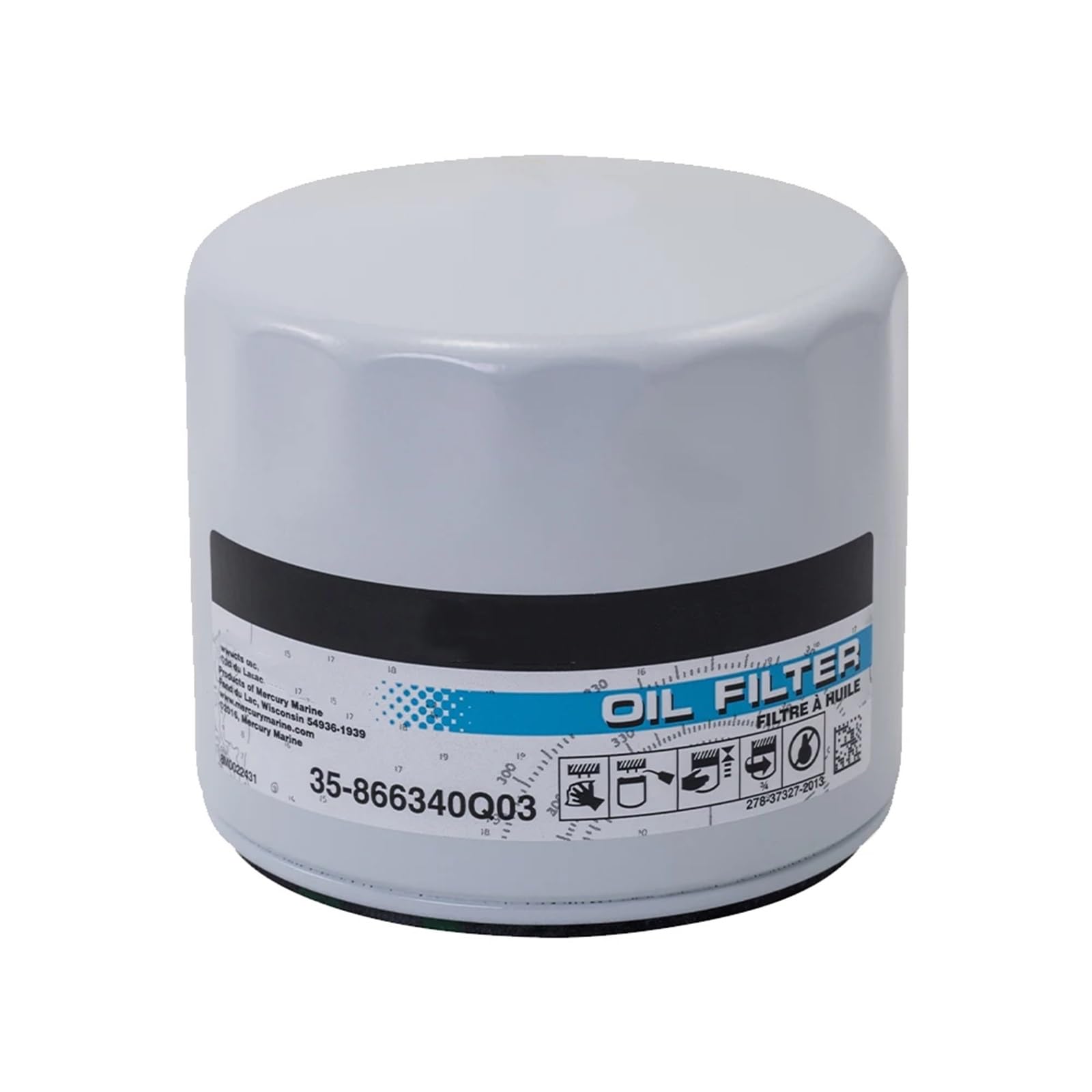 35-866340Q03 35-866340K01 FILTRO DE ACEITE Compatible con MerCruiser PARA motores PARA Mercury GM excepto V-6 Mantenimiento de automóviles(1 pc)
