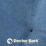 Doctor Bark Hundekorb rund, Hundebett für größere Hunde, Kuschelbett mit flauschigem Wendekissen, orthopädisch, waschbar bis 95°C (L - 60x50 cm, Königsblau)