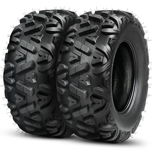 TRIPOWER 25x8-12 ATV UTV Tires 25x8x12 All-Terrain Quad Tires for All Trail Mud Sand Off-Road Tire, 6PR Tubeless, 2 Pack