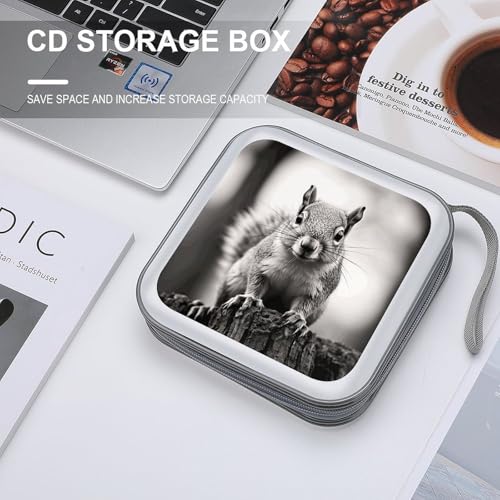 Étui de rangement CD/DVD 40 compartiments en plastique gris clair pour auto - 4