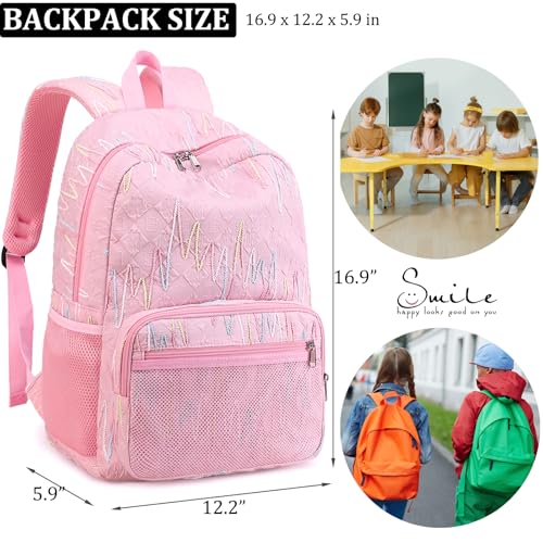 JIANYA Kids Backpack for School, Lightweight Girls Backpack with Lunch Box Elementary Children's School Book Bag4