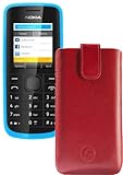 Original Favory Etui Tasche für / Nokia 130 / Leder Etui Handytasche Ledertasche Schutzhülle Hülle Hülle Lasche mit Rückzugfunktion* in rot