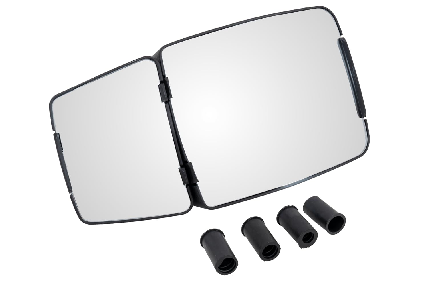 Plastex LP0360MP Panoramaspiegel 360x184mm für Traktor und Bagger, Seitenspiegel mit Toter-Winkel-Zone, passend für Halterungen 15-25mm, links und rechts montierbar